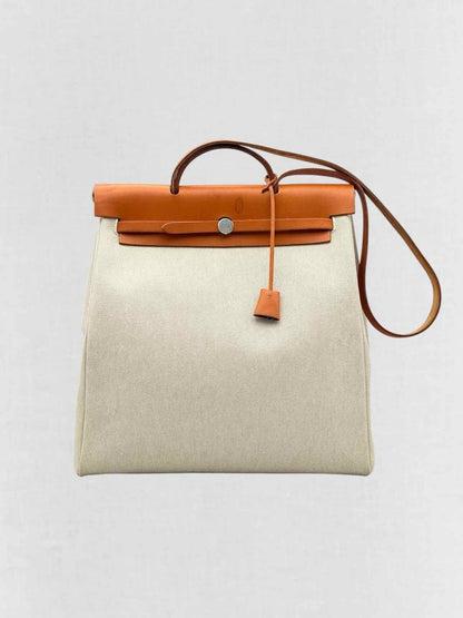 Pre-loved HERMES Herbag Naturel Top Handle at Reems Closet