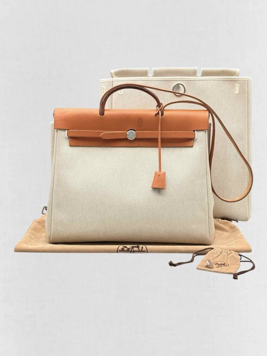 Pre-loved HERMES Herbag Naturel Top Handle at Reems Closet