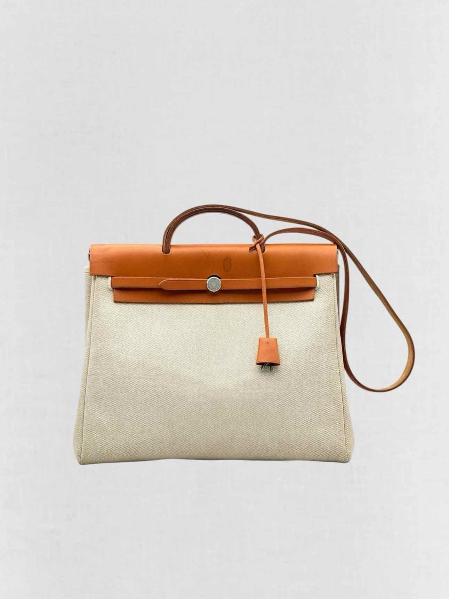 Pre-loved HERMES Herbag Naturel Top Handle at Reems Closet