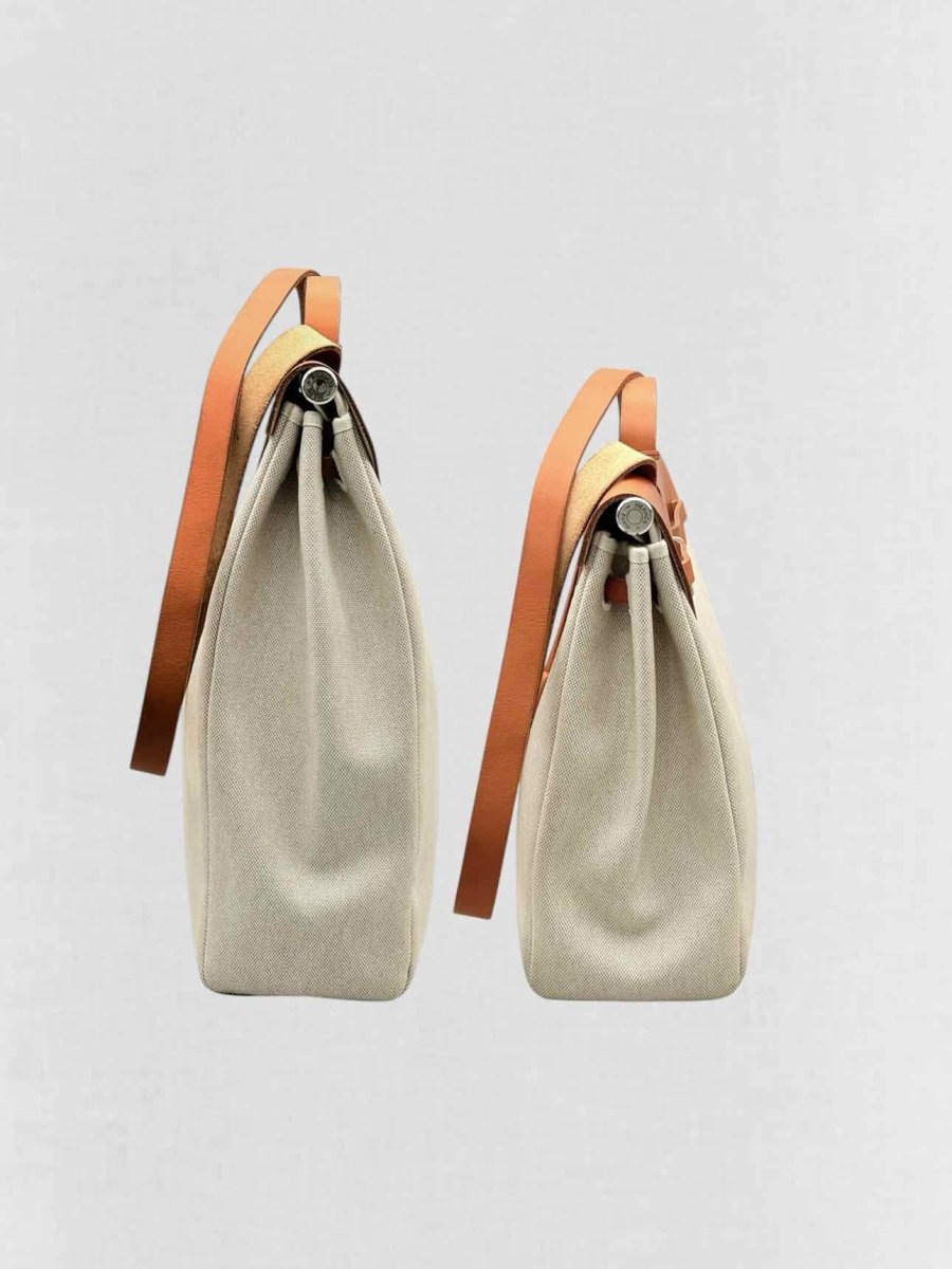 Pre - loved HERMES Herbag Naturel Top Handle at Reems Closet