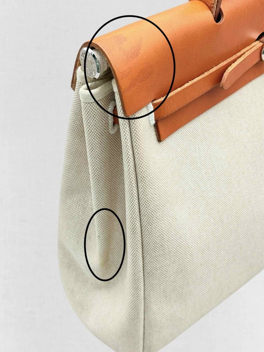 Pre-loved HERMES Herbag Naturel Top Handle at Reems Closet