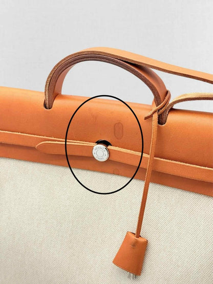 Pre-loved HERMES Herbag Naturel Top Handle at Reems Closet