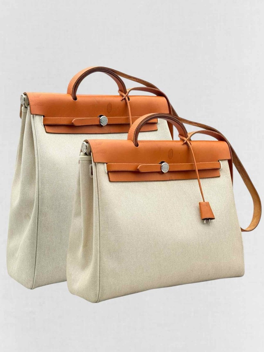 Pre-loved HERMES Herbag Naturel Top Handle at Reems Closet