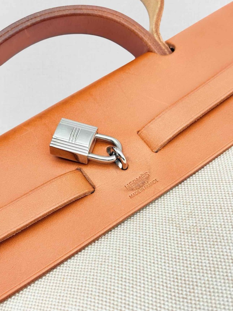 Pre-loved HERMES Herbag Naturel Top Handle at Reems Closet