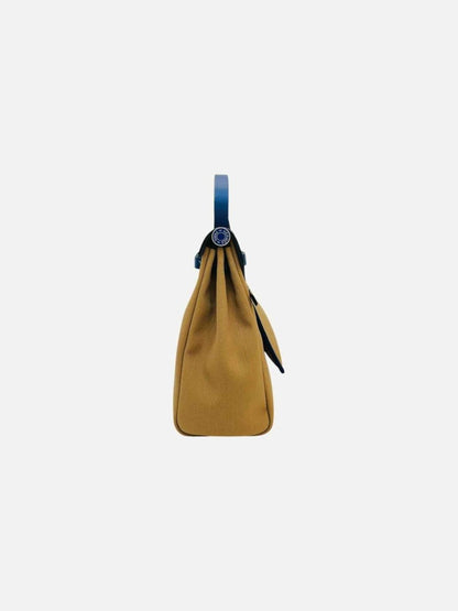 Pre - loved HERMES Herbag Zip 31 Beige & Blue Top Handle at Reems Closet