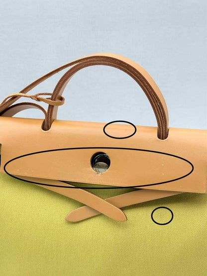 Pre - loved HERMES Herbag Zip Yellow Top Handle at Reems Closet