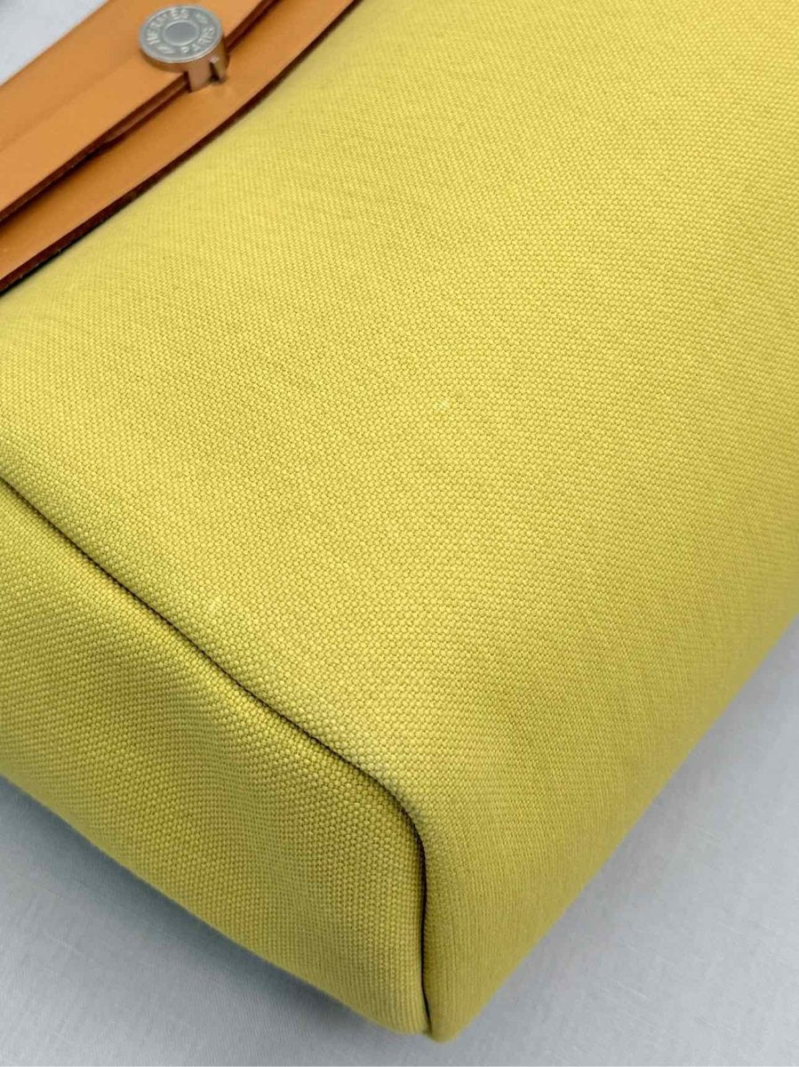 Pre - loved HERMES Herbag Zip Yellow Top Handle at Reems Closet