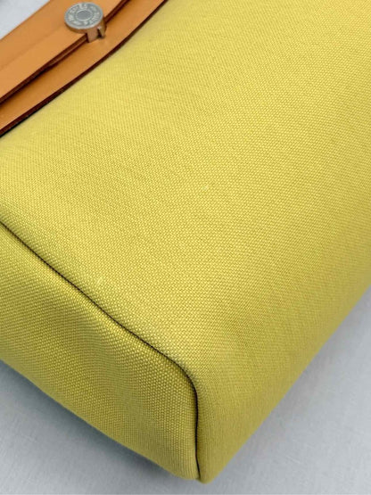 Pre - loved HERMES Herbag Zip Yellow Top Handle at Reems Closet