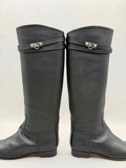 Pre - loved HERMES Jumping Black Size EU 35.5 Knee High Boots at Reems Closet