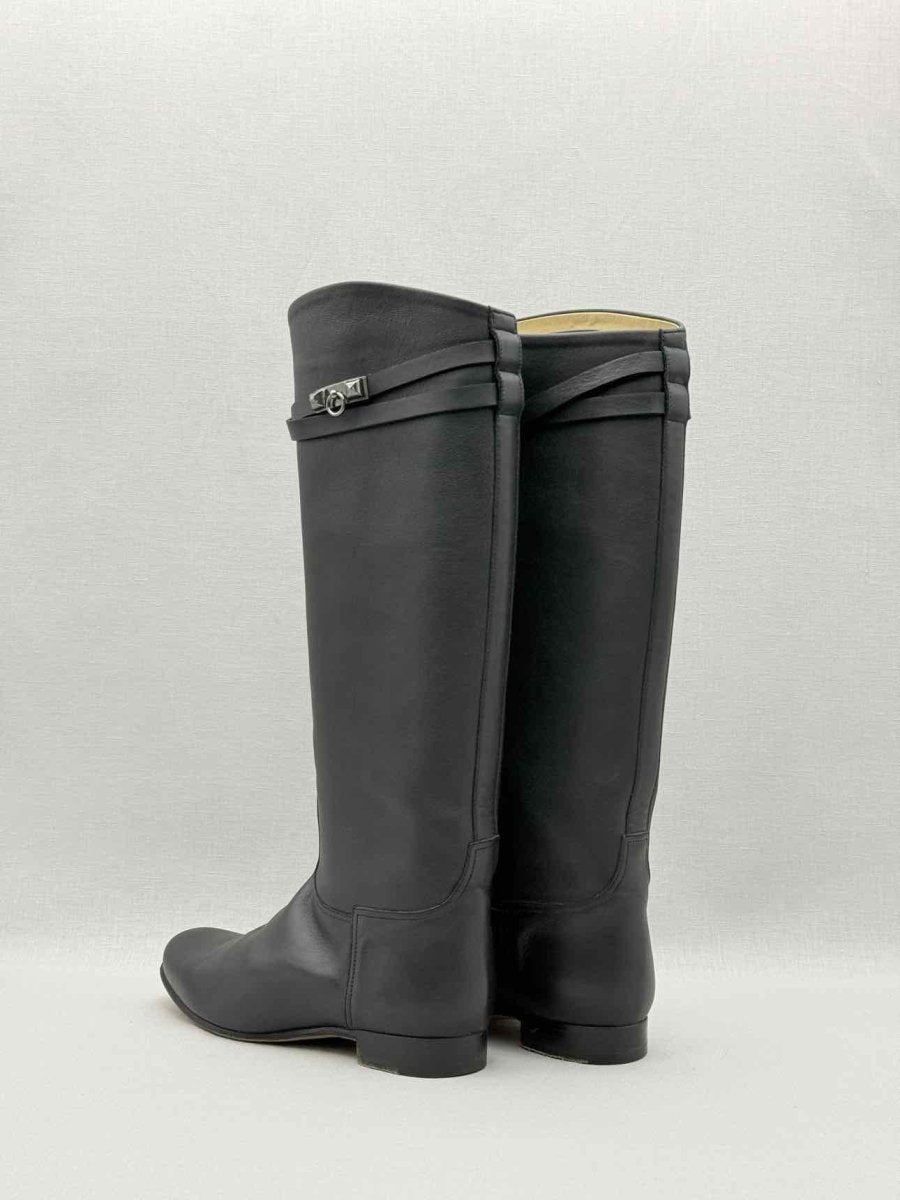 Pre - loved HERMES Jumping Black Size EU 35.5 Knee High Boots at Reems Closet