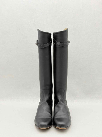 Pre - loved HERMES Jumping Black Size EU 35.5 Knee High Boots at Reems Closet