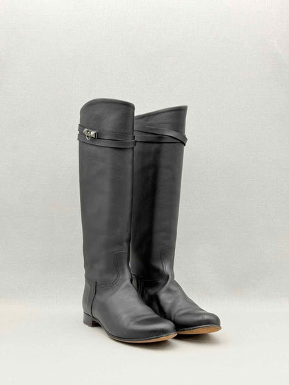 Pre - loved HERMES Jumping Black Size EU 35.5 Knee High Boots at Reems Closet