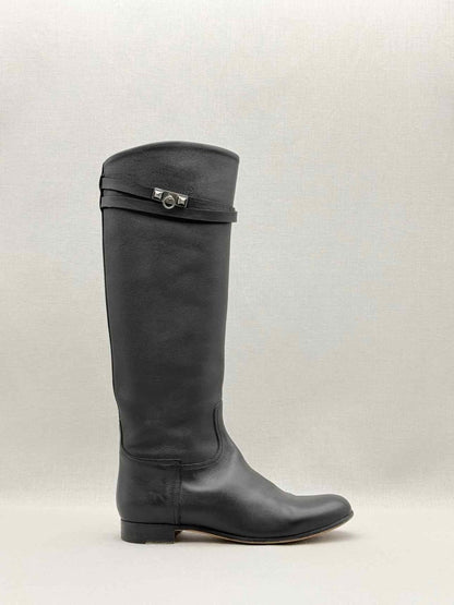 Pre - loved HERMES Jumping Black Size EU 35.5 Knee High Boots at Reems Closet
