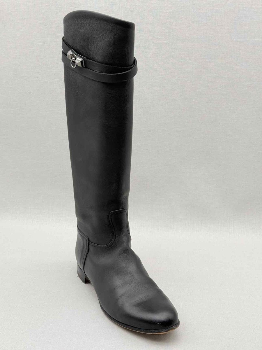 Pre - loved HERMES Jumping Black Size EU 35.5 Knee High Boots at Reems Closet