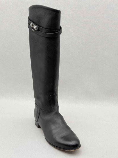 Pre - loved HERMES Jumping Black Size EU 35.5 Knee High Boots at Reems Closet