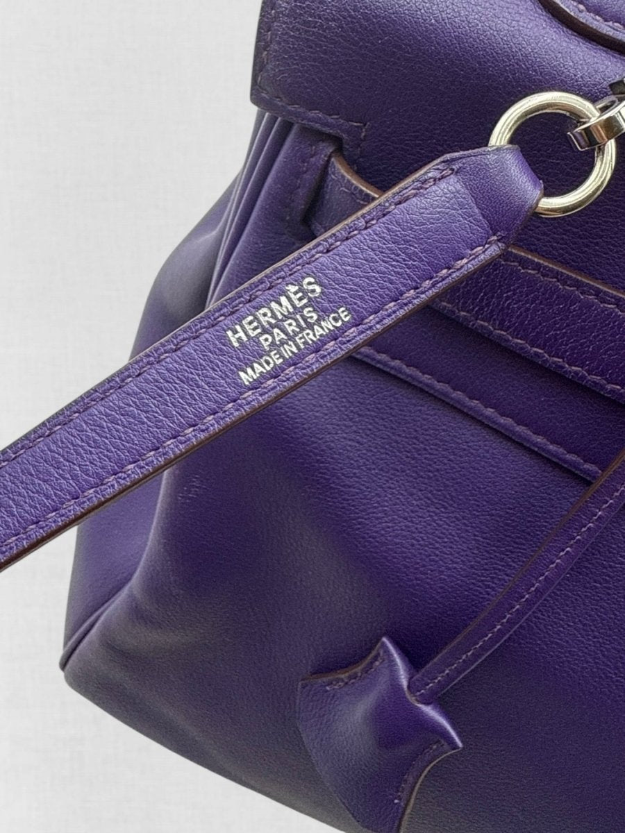Pre - loved HERMES Kelly Purple Top Handle at Reems Closet
