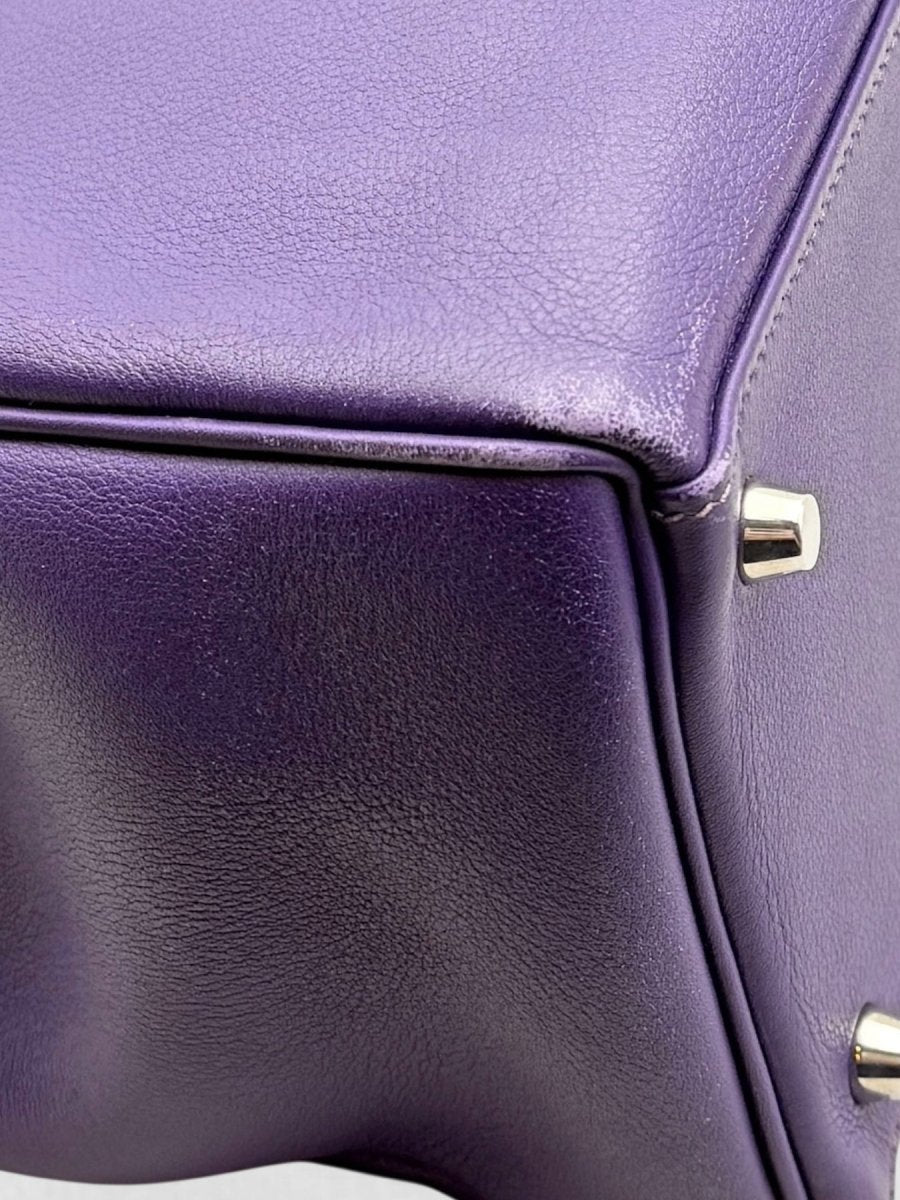 Pre - loved HERMES Kelly Purple Top Handle at Reems Closet