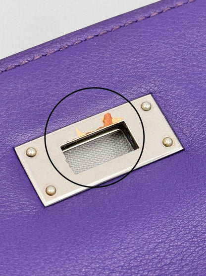 Pre - loved HERMES Kelly Purple Top Handle at Reems Closet