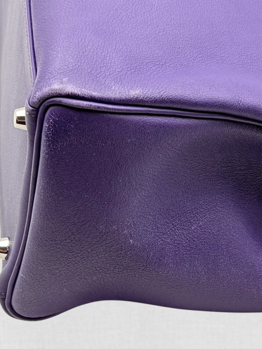 Pre - loved HERMES Kelly Purple Top Handle at Reems Closet