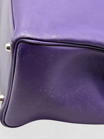 Pre - loved HERMES Kelly Purple Top Handle at Reems Closet