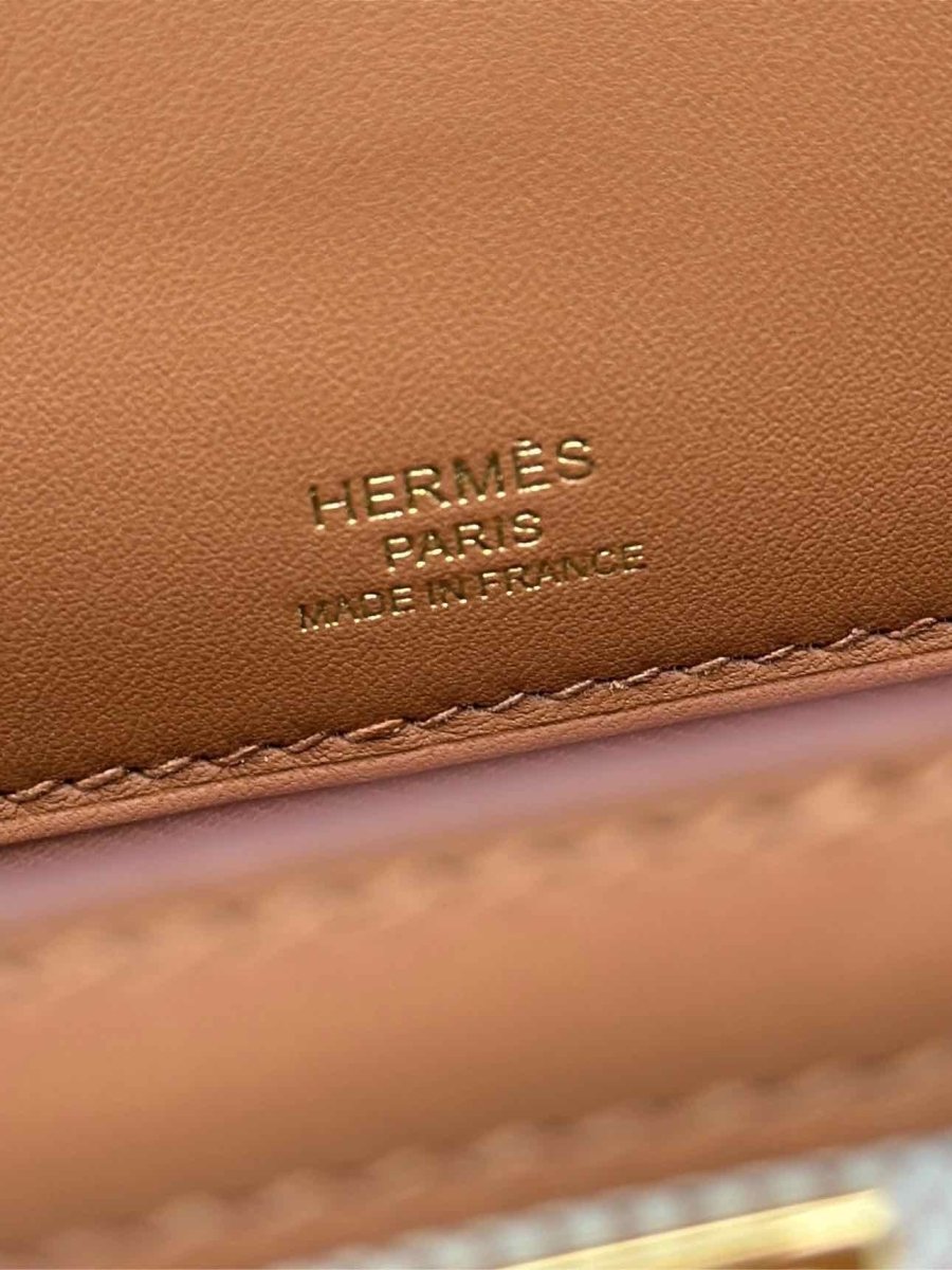 Pre-loved HERMES Kelly Sellier Ecru Gold Top Handle at Reems Closet