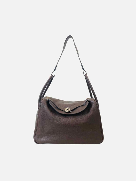 Pre-loved HERMES Lindy Chocolate Brown Shoulder Bag from Reems Closet