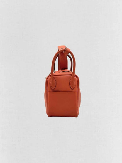 Pre - loved HERMES Lindy Terre Battue Capucine Shoulder Bag at Reems Closet