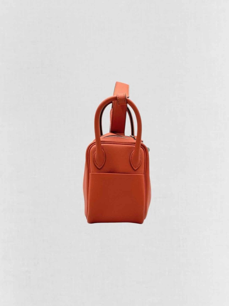 Pre - loved HERMES Lindy Terre Battue Capucine Shoulder Bag at Reems Closet
