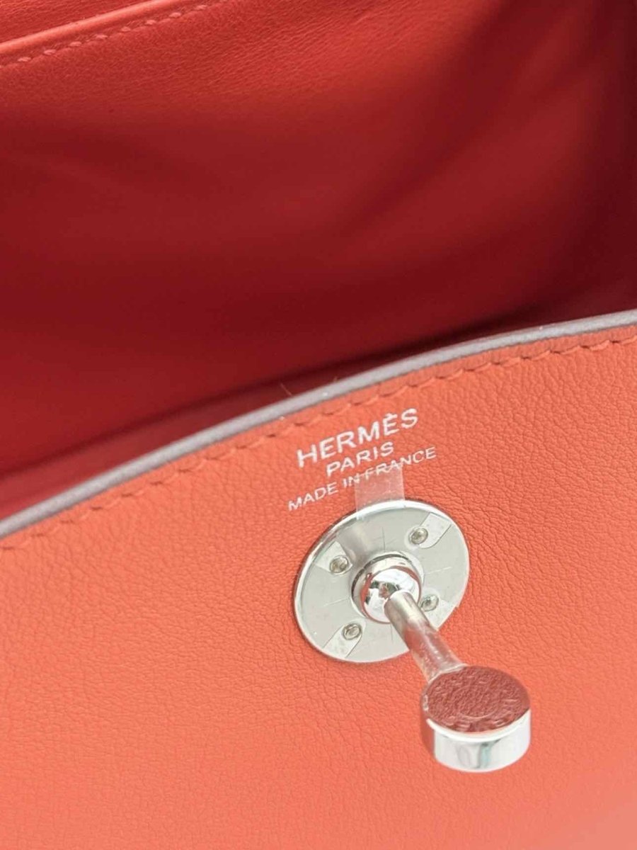 Pre - loved HERMES Lindy Terre Battue Capucine Shoulder Bag at Reems Closet