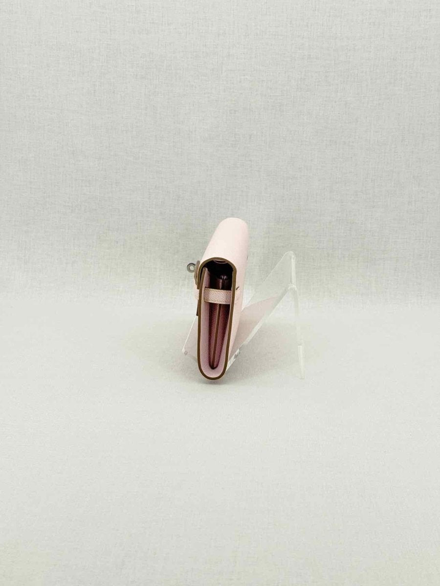 Pre - loved HERMES Mauve Sylvestre Continental Wallet at Reems Closet