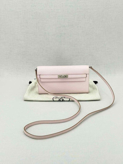 Pre - loved HERMES Mauve Sylvestre Continental Wallet at Reems Closet