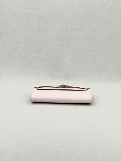 Pre - loved HERMES Mauve Sylvestre Continental Wallet at Reems Closet