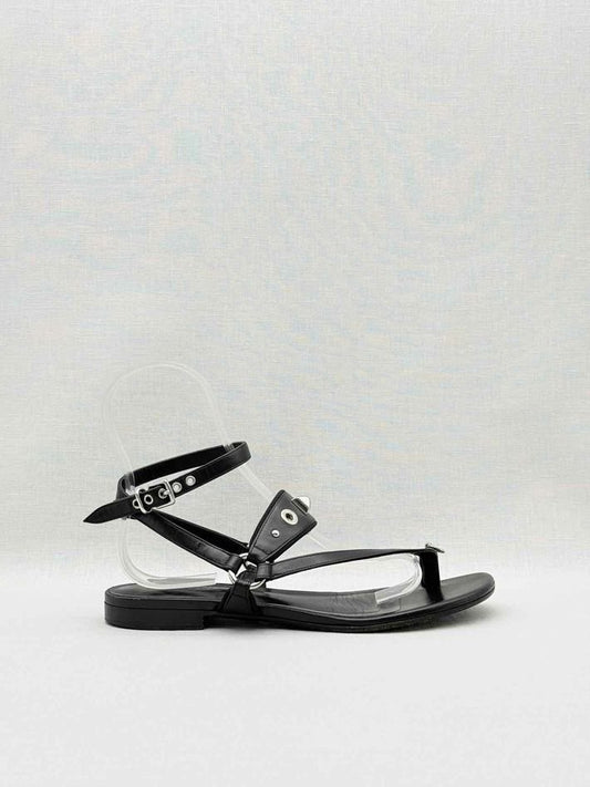 Pre-loved HERMES Medor Black Studded Size EU 38 Sandals at Reems Closet