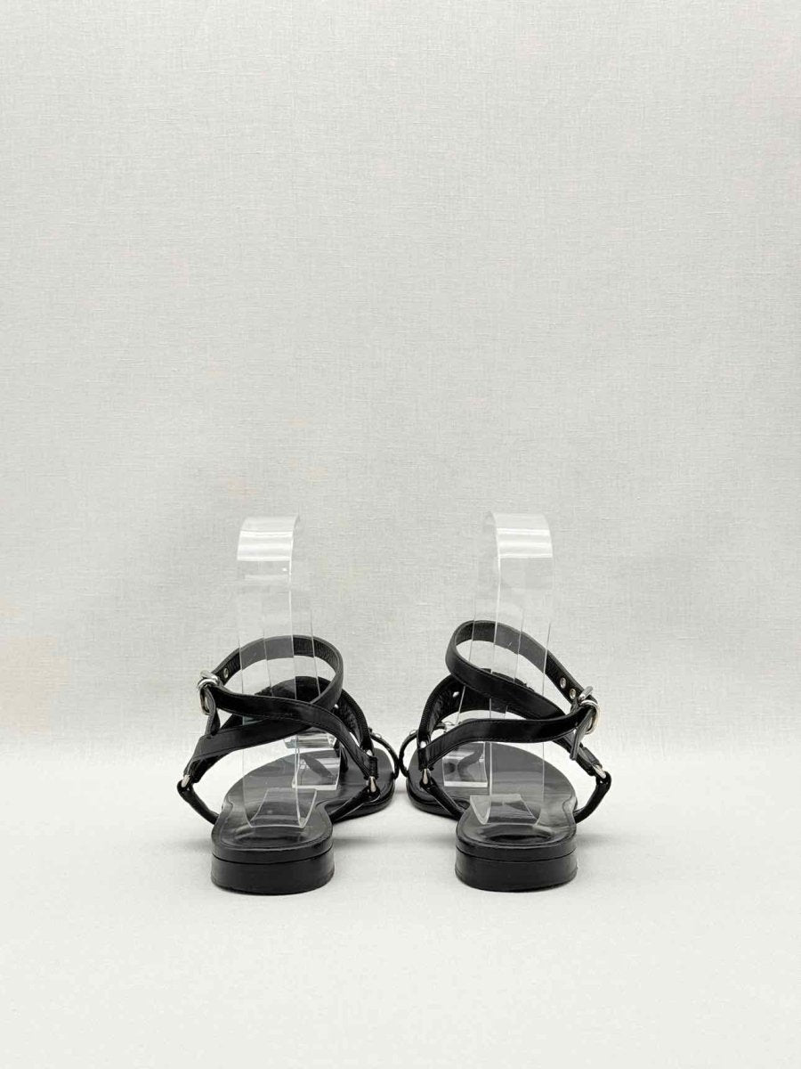 Pre-loved HERMES Medor Black Studded Size EU 38 Sandals at Reems Closet