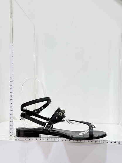 Pre-loved HERMES Medor Black Studded Size EU 38 Sandals at Reems Closet