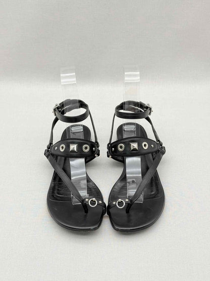 Pre-loved HERMES Medor Black Studded Size EU 38 Sandals at Reems Closet