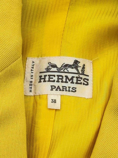 Pre - loved HERMES Mustard Size US 6 Jacket at Reems Closet