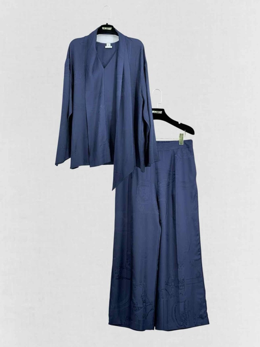 Pre - loved HERMES Navy Blue Size Medium Outfit Set at Reems Closet
