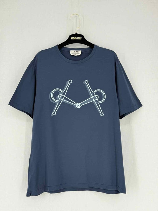 Pre - loved HERMES Navy Blue Size XLarge T-shirt at Reems Closet
