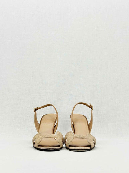 Pre - loved HERMES Night Beige Size EU 37.5 Heeled Sandals at Reems Closet