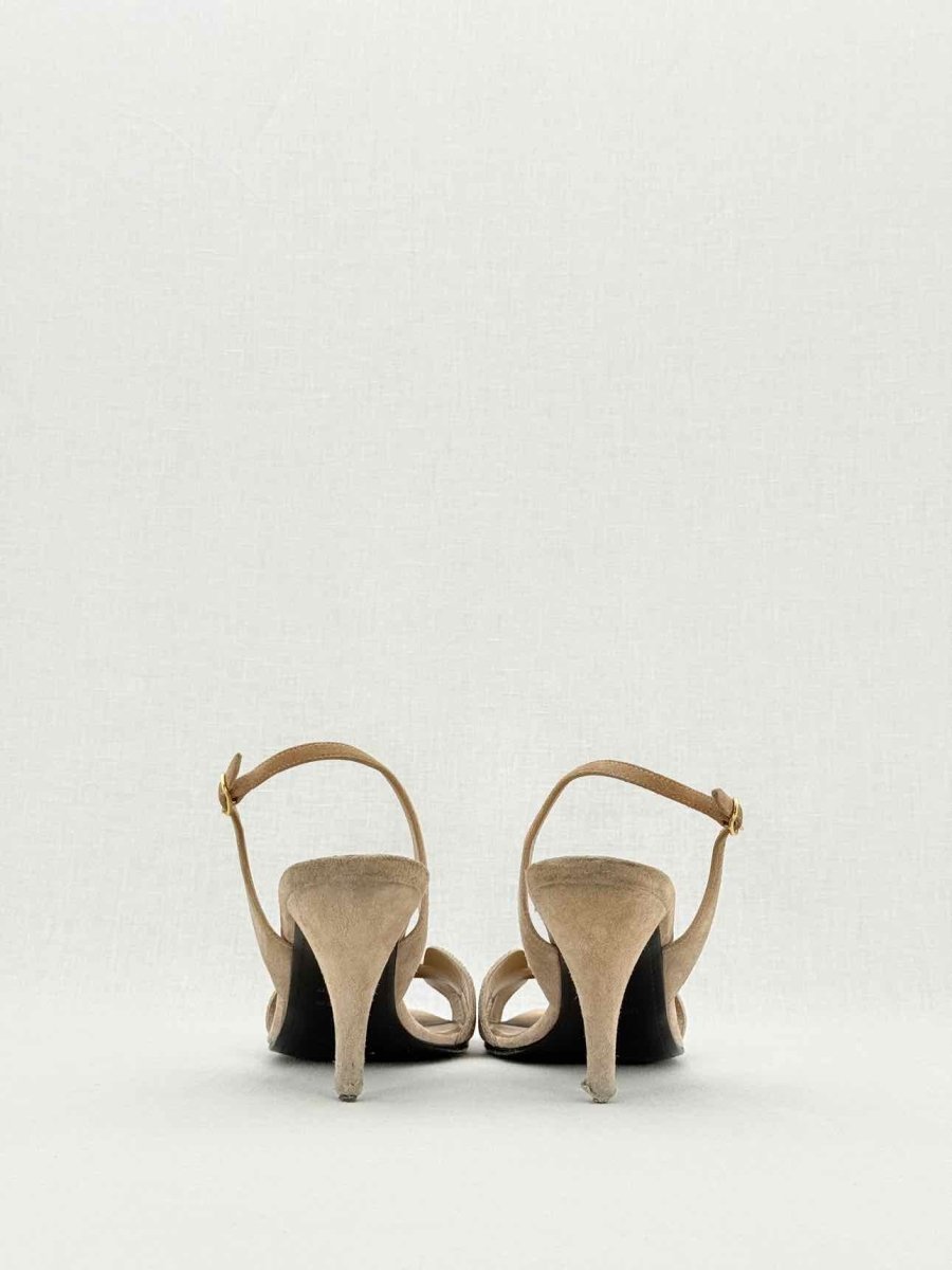 Pre - loved HERMES Night Beige Size EU 37.5 Heeled Sandals at Reems Closet