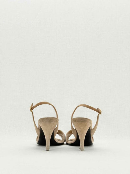 Pre - loved HERMES Night Beige Size EU 37.5 Heeled Sandals at Reems Closet