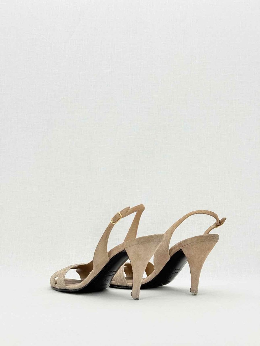 Pre - loved HERMES Night Beige Size EU 37.5 Heeled Sandals at Reems Closet