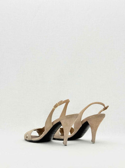 Pre - loved HERMES Night Beige Size EU 37.5 Heeled Sandals at Reems Closet