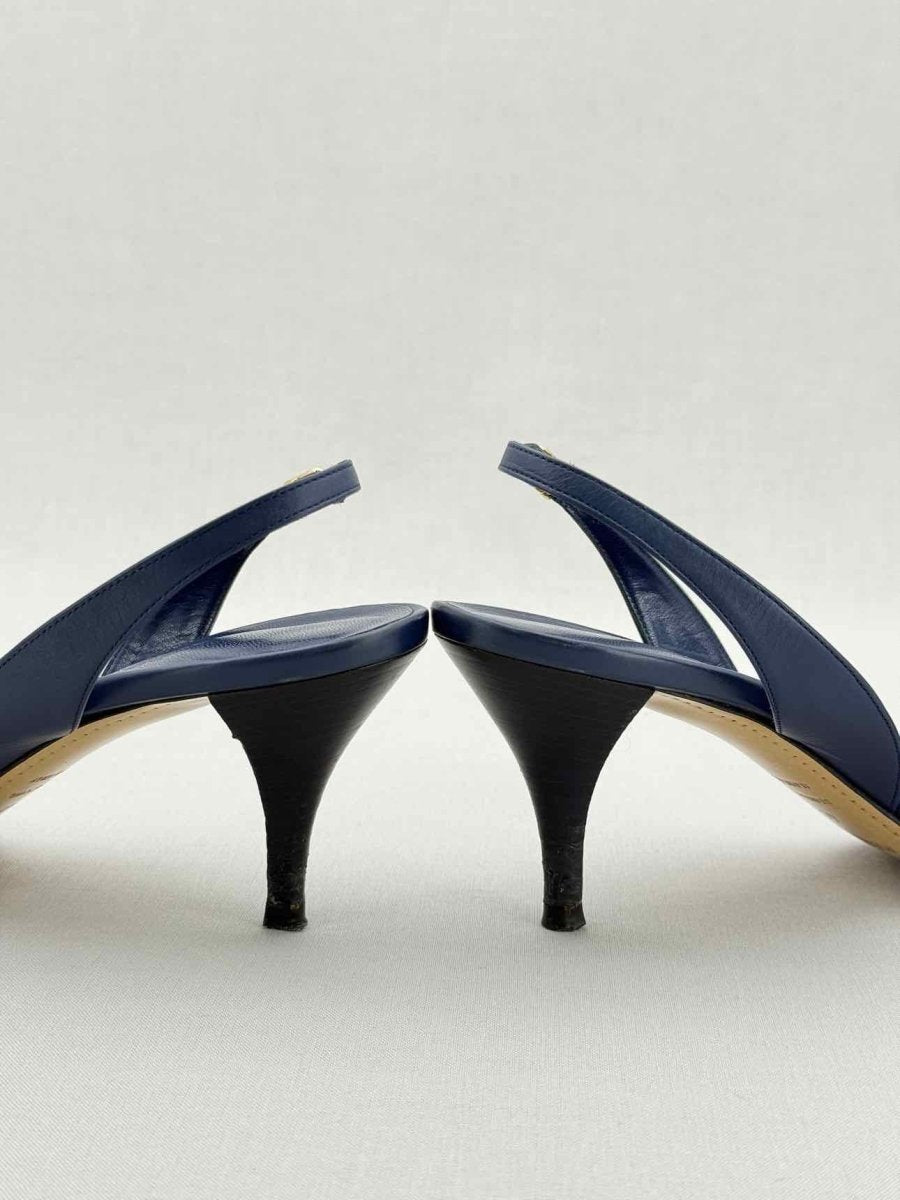 Pre - loved HERMES Night Navy Blue Size EU 40 Heeled Sandals at Reems Closet
