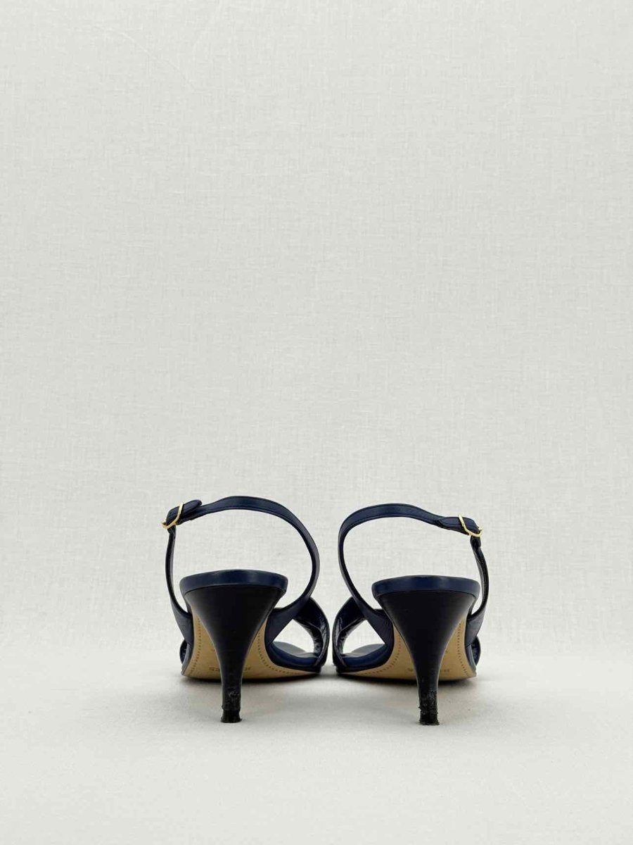 Pre - loved HERMES Night Navy Blue Size EU 40 Heeled Sandals at Reems Closet