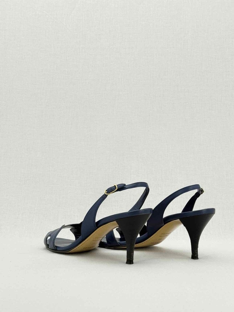 Pre - loved HERMES Night Navy Blue Size EU 40 Heeled Sandals at Reems Closet