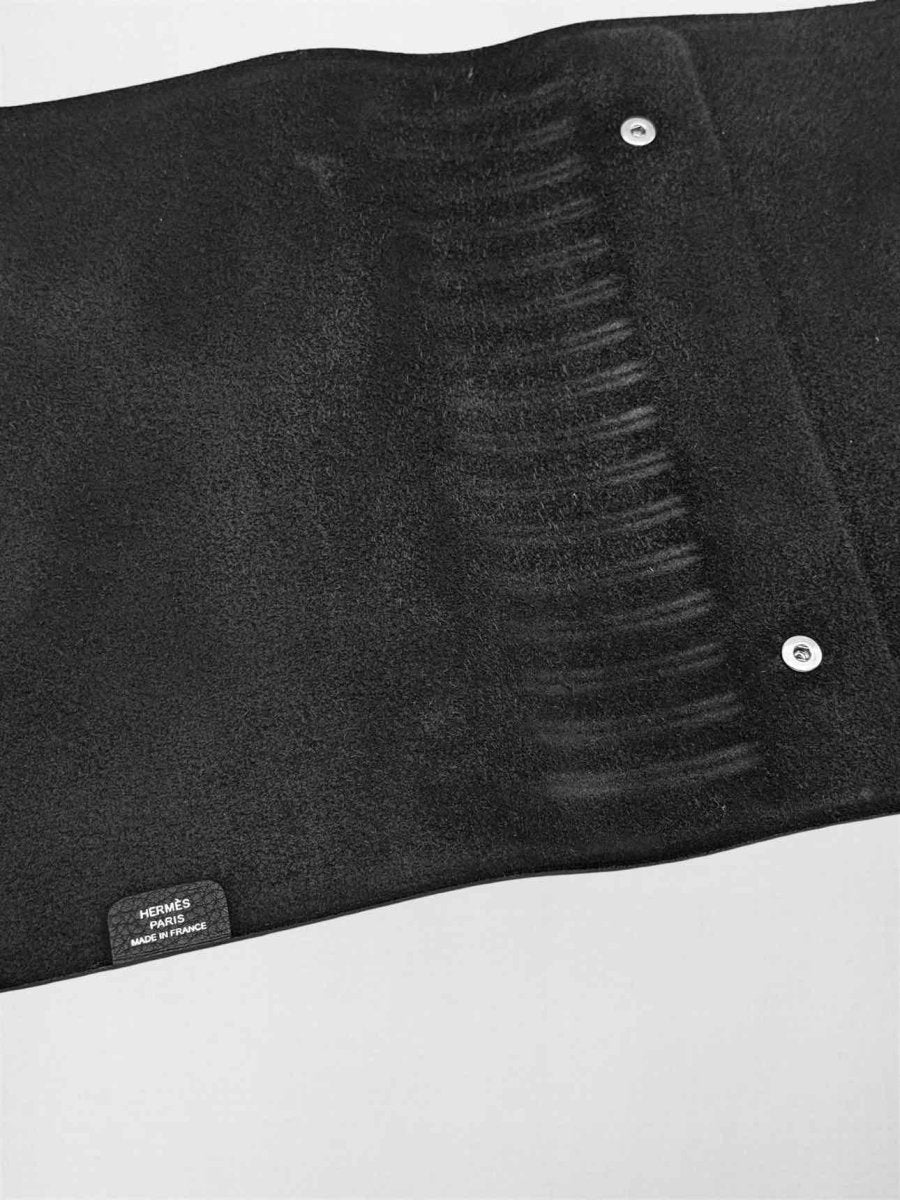 Pre-loved HERMES Noir Note book Cover at Reems Closet