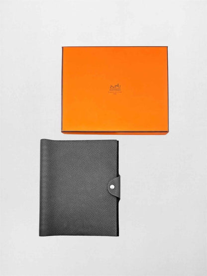 Pre-loved HERMES Noir Note book Cover at Reems Closet