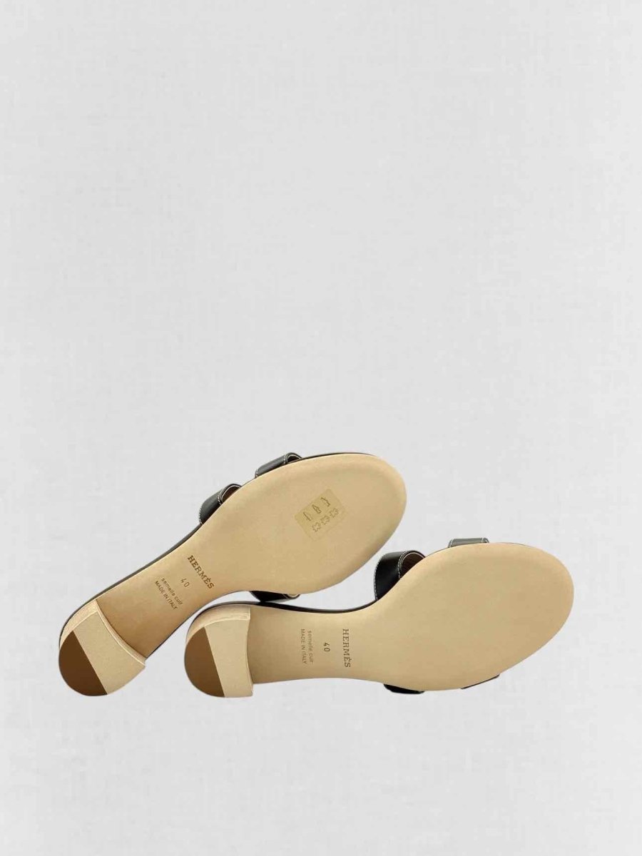 Pre - loved HERMES Oasis Black Size EU 40 Heeled Sandals at Reems Closet
